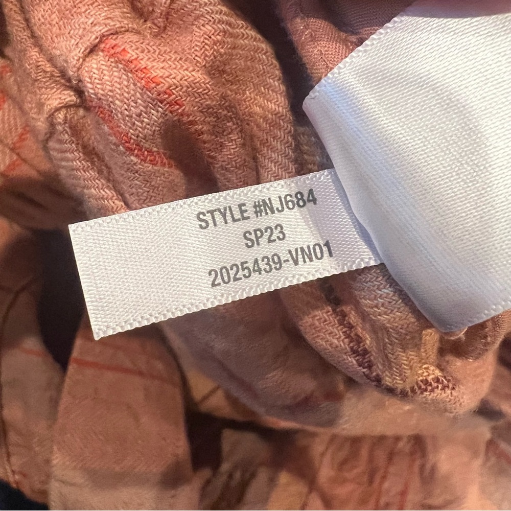 EUC Madewell Clean Pull-On Shorts in Herringbone Stripe Linen Blend - Picture 6 of 6
